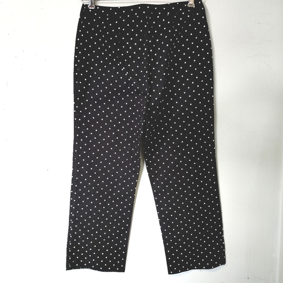 Madison & Max Black Polka Dot Capri Crop Pants - Picture 7 of 7